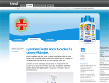 Tablet Screenshot of lysoform-fresh-hands.trnd.com