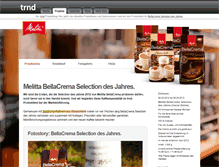 Tablet Screenshot of melitta-bella-crema-arabica-kaffee.trnd.com