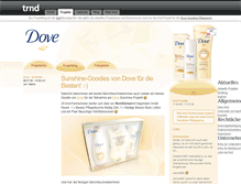 Tablet Screenshot of dove-sunshine.trnd.com