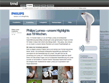 Tablet Screenshot of philips-lumea.trnd.com