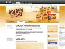 Tablet Screenshot of goldentoast.trnd.com