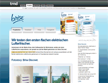 Tablet Screenshot of brise-discreet-raumduft.trnd.com