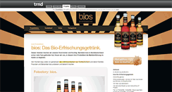 Desktop Screenshot of bios-bio-erfrischungsgetraenk.trnd.com
