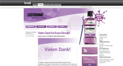 Desktop Screenshot of listerine-mundspuelung.trnd.com