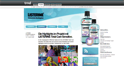 Desktop Screenshot of listerine-sensitive-mundspuelung.trnd.com